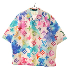 LOUIS VUITTON(ルイヴィトン) サイズ:4L 21SS MULTI COLOR MONOGRAM WATER COLOR SHIRT RM211V BT3 HLS02W マルチモノグラムウォーターカラー半袖シャツ マルチ【中古】【程度A】【カラーマルチカラー】【取扱店舗BRING心斎橋店】