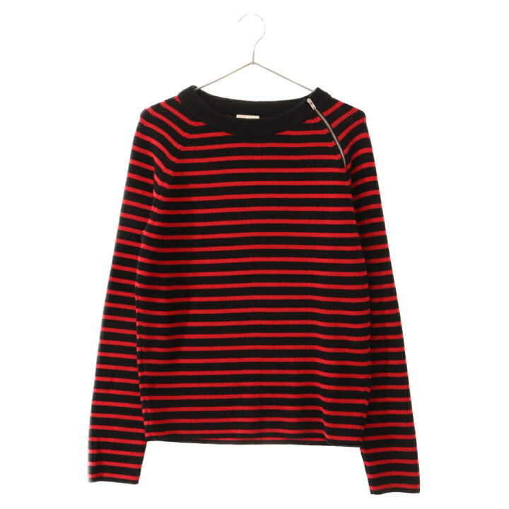 SAINT LAURENT PARIS ウールカシミヤボーダーニット