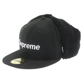 SUPREME(シュプリーム) サイズ:7 5/8 21AW ×New Era Earflap Box Logo 7 5/8 ニューエラ イヤーフラップ ボックスロゴ キャップ ブラック【新古品/中古】【程度S】【カラーブラック】【取扱店舗BRING仙台店】