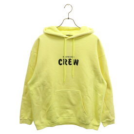 BALENCIAGA(バレンシアガ) サイズ:L CREWプリントプルオーバースウェットパーカー イエロー 600583【中古】【程度A】【カラーイエロー】【取扱店舗BRING渋谷ANNEX店】