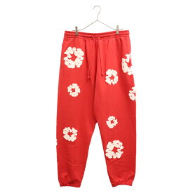 DENIM TEARS(デニムティアーズ) サイズ:XXL Flower Print Sweat Pants フラワープリント スウェットパンツ レッド XXL【中古】【程度B】【カラーレッド】【取扱店舗名古屋】