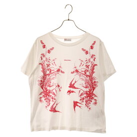 RED VALENTINO(レッド ヴァレンティノ) サイズ:L フロントプリント 半袖Tシャツ カットソー XR0MG13V6GP ホワイト【中古】【程度B】【カラーホワイト】【オンライン限定商品】