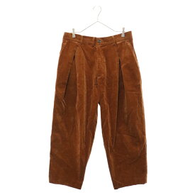 is-ness(イズネス) サイズ:M 20AW CORDUROY TUCK TROUSERS PANTS コーデュロイタックトラッカーパンツ ブラウン 2020AWPT06【中古】【程度B】【カラーブラウン】【オンライン限定商品】