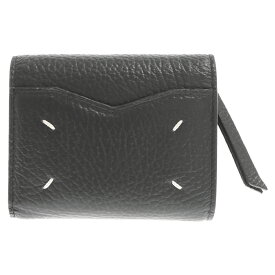 Martin Margiela(マルタンマルジェラ) ZIP COMPACT TRI FOLD ジップ コンパクト トライフォールド 3つ折り財布 ウォレット ブラック【中古】【程度B】【カラーブラック】【取扱店舗新宿】