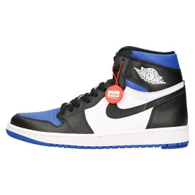 NIKE(ナイキ) サイズ:US10.5/28.5cm AIR JORDAN1 RETRO HIGH OG ROYAL TOE エアジョーダン1 ロイヤルトゥ ハイカットスニーカー ホワイト/ブラック/ブルー US10.5/28.5cm 555088-041【新古品/中古】【程度S】【カラーホワイト】【取扱店舗BRING渋谷ANNEX店】