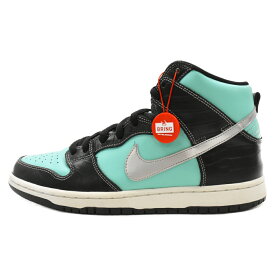 NIKE SB(ナイキエスビー) サイズ:27.5cm ×DIAMOND SUPPLY DUNK HIGH PREMIUM SB TIFFANY ダイヤモンドサプライ ダンク ハイカットスニーカー ティファニー ブルー/ブラック US9.5 653599-400【中古】【程度B】【カラーブルー】【取扱店舗BRING KICKS】