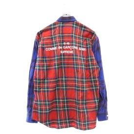 SUPREME(シュプリーム) サイズ:S 15AW×Comme des Garcons Button Down Shirt コムデギャルソン ボタンダウンシャツ 長袖チェックシャツ マルチ【中古】【程度B】【カラーマルチカラー】【取扱店舗原宿】