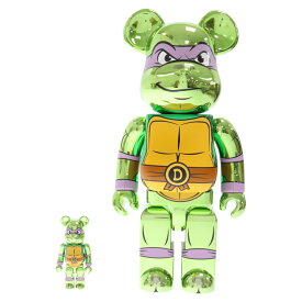 MEDICOM TOY(メディコムトイ) サイズ:100%/400% BE@RBRICK TEENAGE MUTANT NINJA TURTLES DONATELLO CHROME Ver. 100% & 400%ベアブリック ティーンエイジ ミュータント ニンジャ タートルズ ドナテロ【中古】【程度B】【カラーゴールド】【オンライン限定商品】