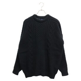 NOAH(ノア) サイズ:XL Cable Knit Sweater デイジーパッチ ケーブルニットセーター ブラック 19-080-122-0000-3-0【中古】【程度A】【カラーブラック】【オンライン限定商品】