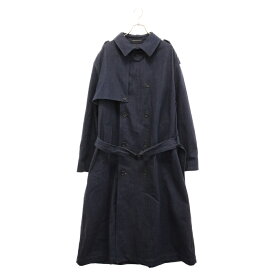 Yohji Yamamoto POUR HOMME(ヨウジヤマモト プールオム) サイズ:1 23AW LOOK23 12ozデニムトレンチコート ブルー HJ-C24-014【中古】【程度A】【カラーブルー】【オンライン限定商品】