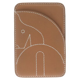 HERMES(エルメス) Cheval MagSafe Card Holder シュヴァル マグセーフカードホルダー カードケース ブラウン H0002741【中古】【程度A】【カラーブラウン】【取扱店舗BRING福岡天神店】