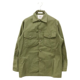 WTAPS(ダブルタップス) サイズ:2 コットン ミリタリー 長袖シャツ カーキ BRDT-SHM01【新古品/中古】【程度S】【カラーグリーン】【取扱店舗BRING京都河原町店】