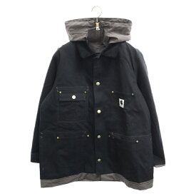 Sacai(サカイ) サイズ:2 24SS×Carhartt WIP Reversible Duck Coat BLACK×カーハート リバーシブルダックコート ブラック 24-03390M【新古品/中古】【程度S】【カラーブラック】【オンライン限定商品】