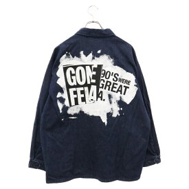 WTAPS(ダブルタップス) サイズ:3 23SS JMOD / LS / COTTON. DENIM. PASTHG バックプリントデニムカバーオールジャケット インディゴ 231WVDT-SHM02【中古】【程度B】【カラーブルー】【オンライン限定商品】