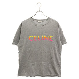 CELINE(セリーヌ) サイズ:S 22AW Gradation Logo Tee グラデーションロゴ半袖Tシャツ 半袖カットソー グレー 2X10B671Q【中古】【程度B】【カラーグレー】【取扱店舗BRING札幌店】