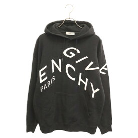 GIVENCHY(ジバンシィ) サイズ:S 21SS エンブロイダリーロゴ刺繍プルオーバーパーカー フーディー ブラック BMJ07G30AF【中古】【程度A】【カラーブラック】【取扱店舗BRING札幌店】