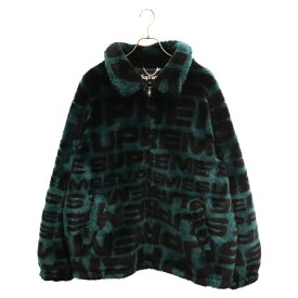 SUPREME(シュプリーム) サイズ:XL 18SS Faux Fur Repeater Bomber Jacket Teal フェイクファー ボンバージャケット アウター グリーン【中古】【程度A】【カラーグリーン】【取扱店舗BRING仙台店】