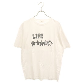 CELINE(セリーヌ) サイズ:XL 21AW LIFE STAR PRINT TEE 2X796501F ライフスタープリント半袖Tシャツ カットソー ホワイト【中古】【程度B】【カラーホワイト】【取扱店舗新宿】