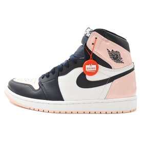 NIKE(ナイキ) サイズ:29.0cm WMNS AIR JORDAN1 HIGH OG Atmosphere DD9335-641 ウィメンズ エアジョーダン1 ハイスニーカー ネイビー/ピンク US12/29cm【中古】【程度A】【カラーネイビー】【取扱店舗名古屋】