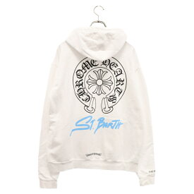 CHROME HEARTS(クロムハーツ) サイズ:L ST BARTH SWTSHRT PLVR LTD セントバース限定 プリントロゴ プルオーバーパーカー ホワイト【中古】【程度A】【カラーホワイト】【取扱店舗原宿】