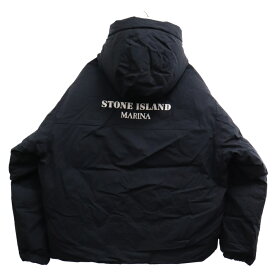 STONE ISLAND(ストーンアイランド) サイズ:XXL MARINA ワックスコーティング コットンポプリン フーデッド ダウンジャケット ネイビー 7915424X2【新古品/中古】【程度S】【カラーネイビー】【取扱店舗BRING心斎橋店】