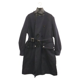 Sacai(サカイ) サイズ:1 22AW WOOL MELTON COAT ウール メルトン ドッキング ロングコート ベルト付き ダークネイビー 22-02883M【中古】【程度A】【カラーブルー】【取扱店舗BRING仙台店】