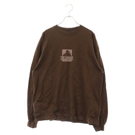 X-LARGE(エクストララージ) サイズ:XL OG L/S TEE ロゴプリント クルーネック 長袖Tシャツ カットソー ブラウン 101233011014【中古】【程度A】【カラーブラウン】【取扱店舗BRING THRIFT CLOSET】