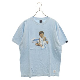 APPLEBUM(アップルバム) サイズ:L NORTH CAROLINA BOY ノースカロライナ ボーイ 半袖Tシャツ ライトブルー【中古】【程度B】【カラーブルー】【オンライン限定商品】