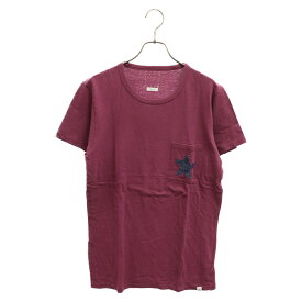 VISVIM(ヴィスヴィム) サイズ:3 14SS POCKET TEE S/S DENIM STAR VINTAGE SLUB デニムスター ポケット 半袖Tシャツ パープル 0114105010073【中古】【程度A】【カラーパープル】【オンライン限定商品】