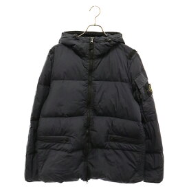 STONE ISLAND(ストーンアイランド) サイズ:S 19AW Garment Dyed Hooded Down Jacket ガーメントダイ ナイロンフーデッド ダウンジャケット 711540223 ブラック【中古】【程度B】【カラーブラック】【オンライン限定商品】