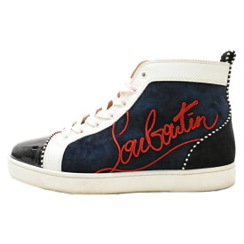 CHRISTIAN LOUBOUTIN(クリスチャンルブタン) サイズ:41 LOUIS FLAT MULTI SUEDE ロゴ スウェード ハイカットスニーカー マルチカラー【中古】【程度B】【カラーマルチカラー】【取扱店舗BRING心斎橋店】