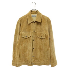 WACKO MARIA(ワコマリア) サイズ:M 22SS SUEDE LEATHER TRUCKER JACKET TYPE-1 スエードレザートラッカージャケット ベージュ 22SS-WMO-BL01【中古】【程度B】【カラーベージュ】【取扱店舗BRING梅田茶屋町店】