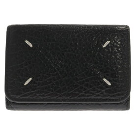 Martin Margiela 11(マルタンマルジェラ) TRIFOLD MINI WALLET 三つ折りミニウォレット ブラック カードケース 札入れ S56UI0212【中古】【程度B】【カラーブラック】【取扱店舗BRING札幌店】