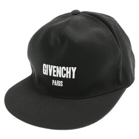 GIVENCHY(ジバンシィ) ロゴプリント 5PANEL CAP スナップバック キャップ 帽子 ブラック【中古】【程度B】【カラーブラック】【取扱店舗原宿】