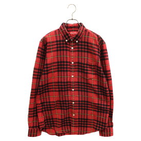 SUPREME(シュプリーム) サイズ:M 16AW Tartan Plaid Flannel Shirt タータンチェック ボタン長袖シャツ レッド【中古】【程度B】【カラーレッド】【取扱店舗BRING THRIFT CLOSET】