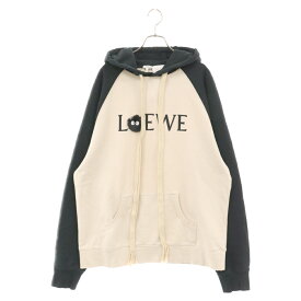 LOEWE(ロエベ) サイズ:L 21SS ×スタジオジブリ となりのトトロ DUST BUNNIES HOODIE ダストバニーロゴ フーディー パーカー H848341X04 ベージュ/ブラック【中古】【程度B】【カラーベージュ】【取扱店舗BRING福岡天神店】