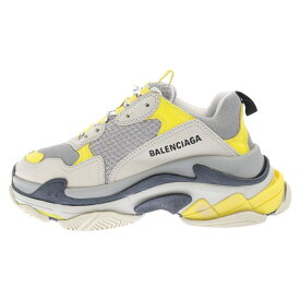 BALENCIAGA(バレンシアガ) サイズ:40 TRIPLE S SNEAKER トリプルS ローカットスニーカー ダッドスニーカー イエロー/グレー/ホワイト 536737【中古】【程度A】【カラーマルチカラー】【取扱店舗BRING福岡天神店】