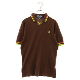 COMME des GARCONS SHIRT(コムデギャルソンシャツ) サイズ:S ×FRED PERRY 鹿の子 ロゴ刺繍 半袖ポロシャツ S14306 ブラウン【中古】【程度B】【カラーブラウン】【取扱店舗BRING THRIFT CLOSET】