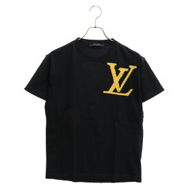 LOUIS VUITTON(ルイヴィトン) サイズ:XS 19SS LVロゴブロック プリント 半袖Tシャツ ブラック 033D490M321X【中古】【程度A】【カラーブラック】【取扱店舗名古屋】