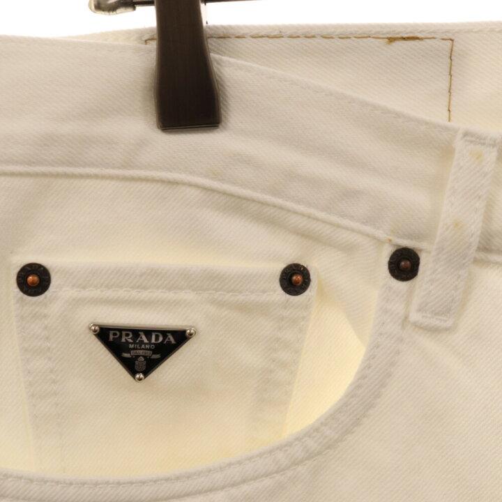 楽天市場】PRADA(プラダ) サイズ:33 23AW ホワイト 5ポケット 