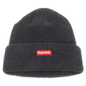 SUPREME(シュプリーム) 17AW Heather Loose Gaug Beanie ヘザールーズゲージ スモールロゴビーニー ニット帽 ニットキャップ ネイビー【新古品/中古】【程度S】【カラーネイビー】【取扱店舗名古屋】