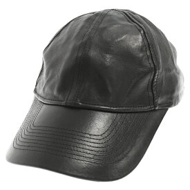 BALENCIAGA(バレンシアガ) サイズ:L Leather Cap レザーキャップ 帽子 ブラック 697745 4C2B2【中古】【程度B】【カラーブラック】【取扱店舗BRING渋谷ANNEX店】