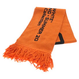 OFF-WHITE(オフホワイト) WAVY LINE LOGO SCARF ウェービーラインロゴスカーフ マフラー OMMA001R20407004 オレンジ【中古】【程度B】【カラーオレンジ】【オンライン限定商品】