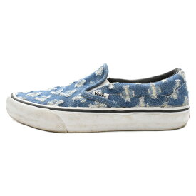 VANS(ヴァンズ) サイズ:27.0cm 20SS×Supreme Hole Punch Denim Slip-On Pro シュプリームコラボ デニムホールパンチデニムスリッポン ローカットスニーカー インディゴ【中古】【程度B】【カラーブルー】【取扱店舗BRING梅田茶屋町店】