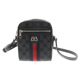 GUCCI(グッチ) ×balenciaga The Hacker Project Shoulder Zip Bag 680129 バレンシアガ ハッカープロジェクト ショルダーバッグ 680129 ブラック【中古】【程度A】【カラーブラック】【取扱店舗BRING心斎橋店】