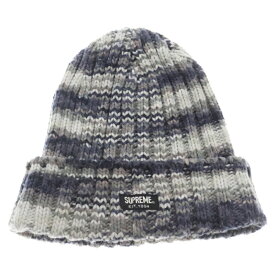 SUPREME(シュプリーム) 23AW loose stripe beanie ルーズ ストライプ ビーニー ニットキャップ グレー/ネイビー【中古】【程度B】【カラーグレー】【オンライン限定商品】