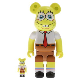 MEDICOM TOY(メディコムトイ) サイズ:400%/100% BE@RBRICK SPONGEBOB GOLD CHROME 100%/400% ベアブリック スポンジボブ フィギュア イエロー【中古】【程度A】【カラーイエロー】【取扱店舗BRING福岡天神店】