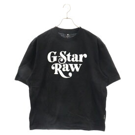 G-STAR RAW(ジースターロウ) サイズ:L ロゴプリント 半袖Tシャツ カットソー ブラック【中古】【程度B】【カラーブラック】【オンライン限定商品】
