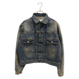 Martin Margiela(マルタンマルジェラ) サイズ:48 23AW DECORTIQUE DENIM JACKET S67AM0058 ダメージ&ウォッシュ加工 デニムジャケット インディゴ【中古】【程度A】【カラーブルー】【取扱店舗BRING仙台店】