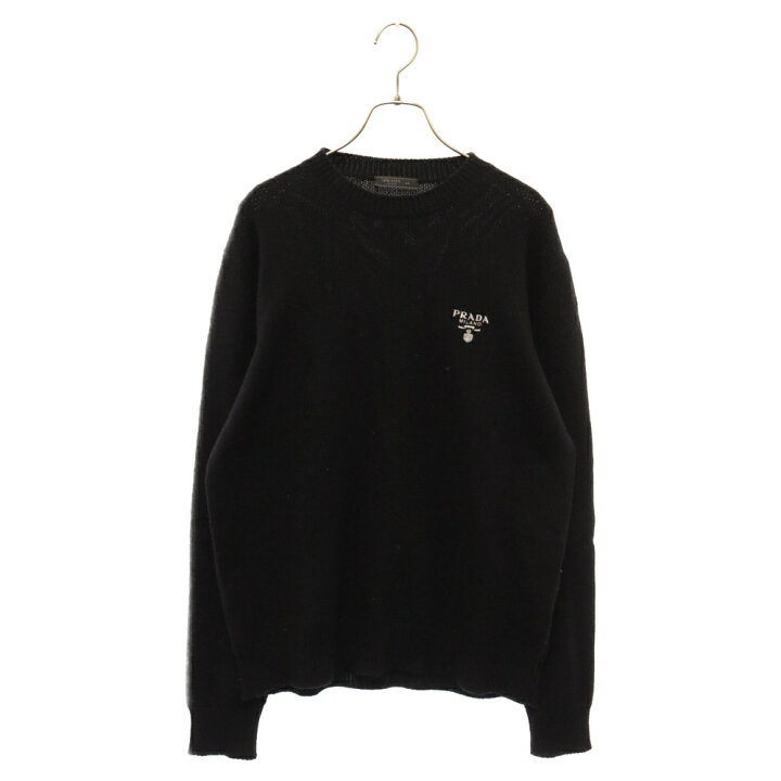 prada カシミヤクルーネックセーター ニット ロゴ 48